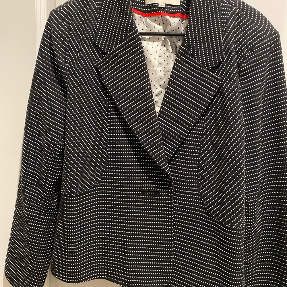 Black and white blazer